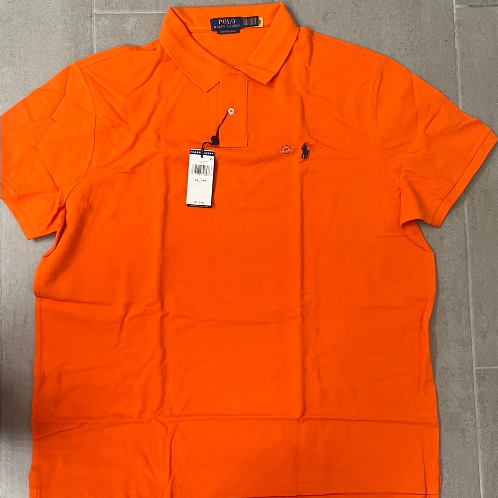 Polo by Ralph Lauren Men's Bright Orange Polo Shirt